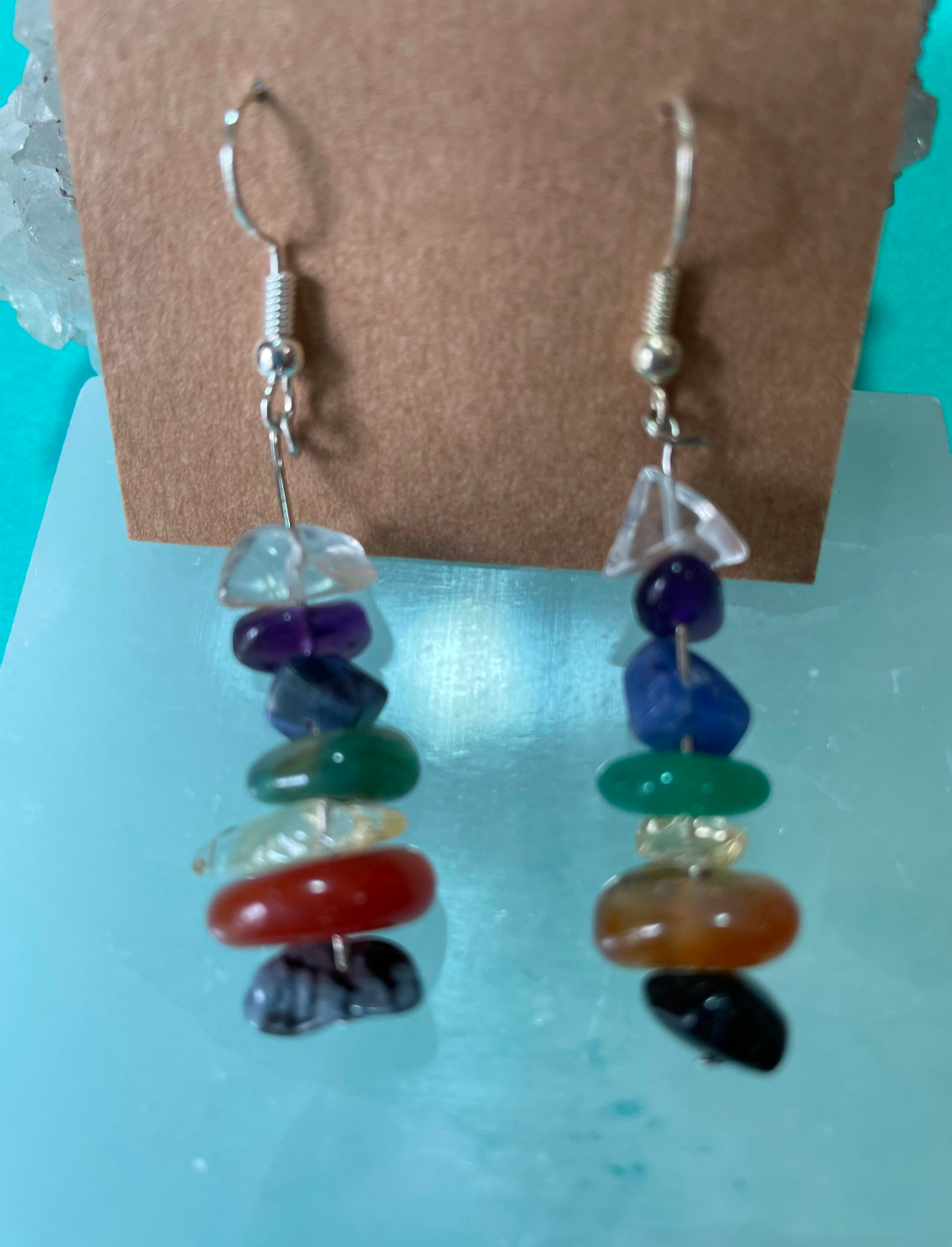 Handmade chakra earrings