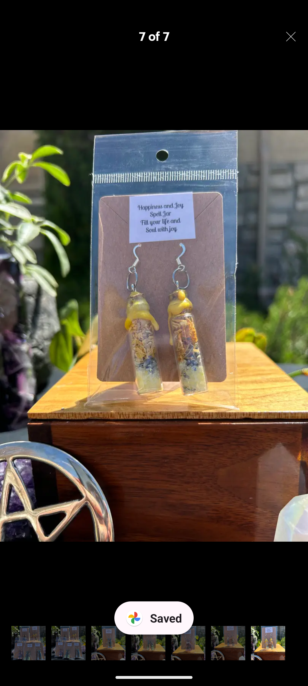 Handmade spell earrings
