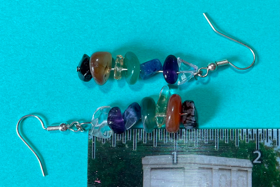 Handmade chakra earrings