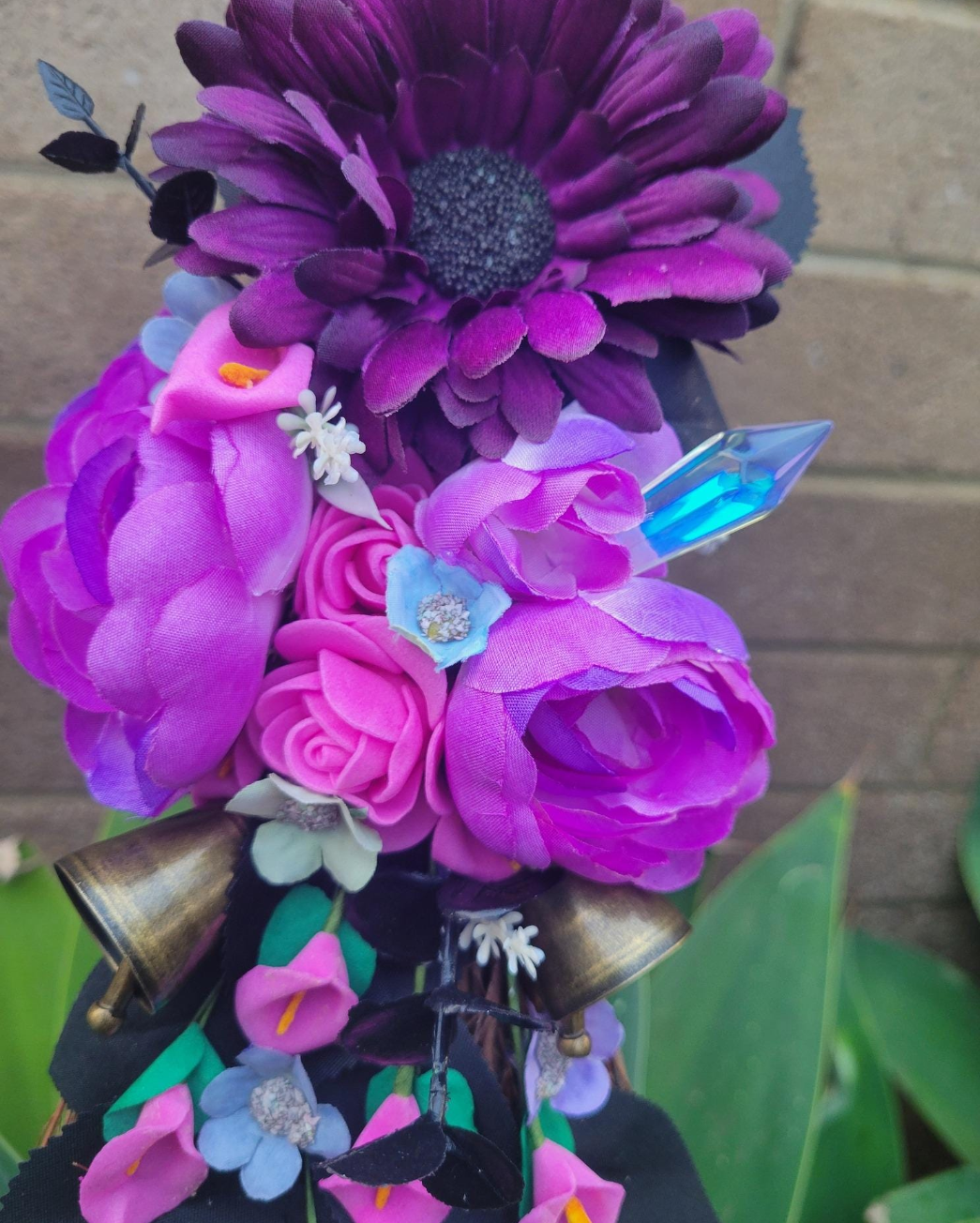 LARGE PURPLE BUTTERFLY BESSOM