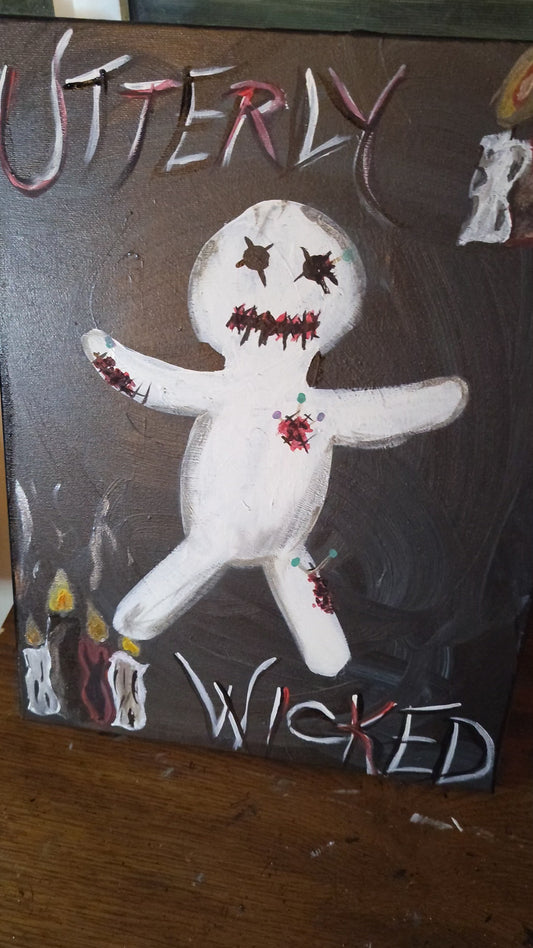Handpainted voodoo doll
