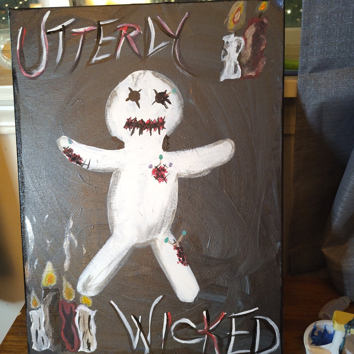 Handpainted voodoo doll