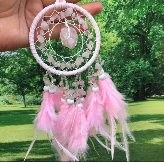 SMALL HANDMADE CRYSTAL DREAMCATCHERS