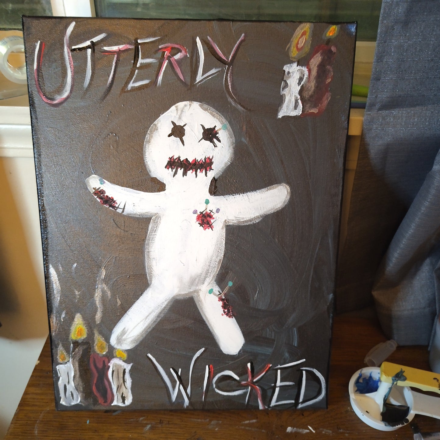 Handpainted voodoo doll