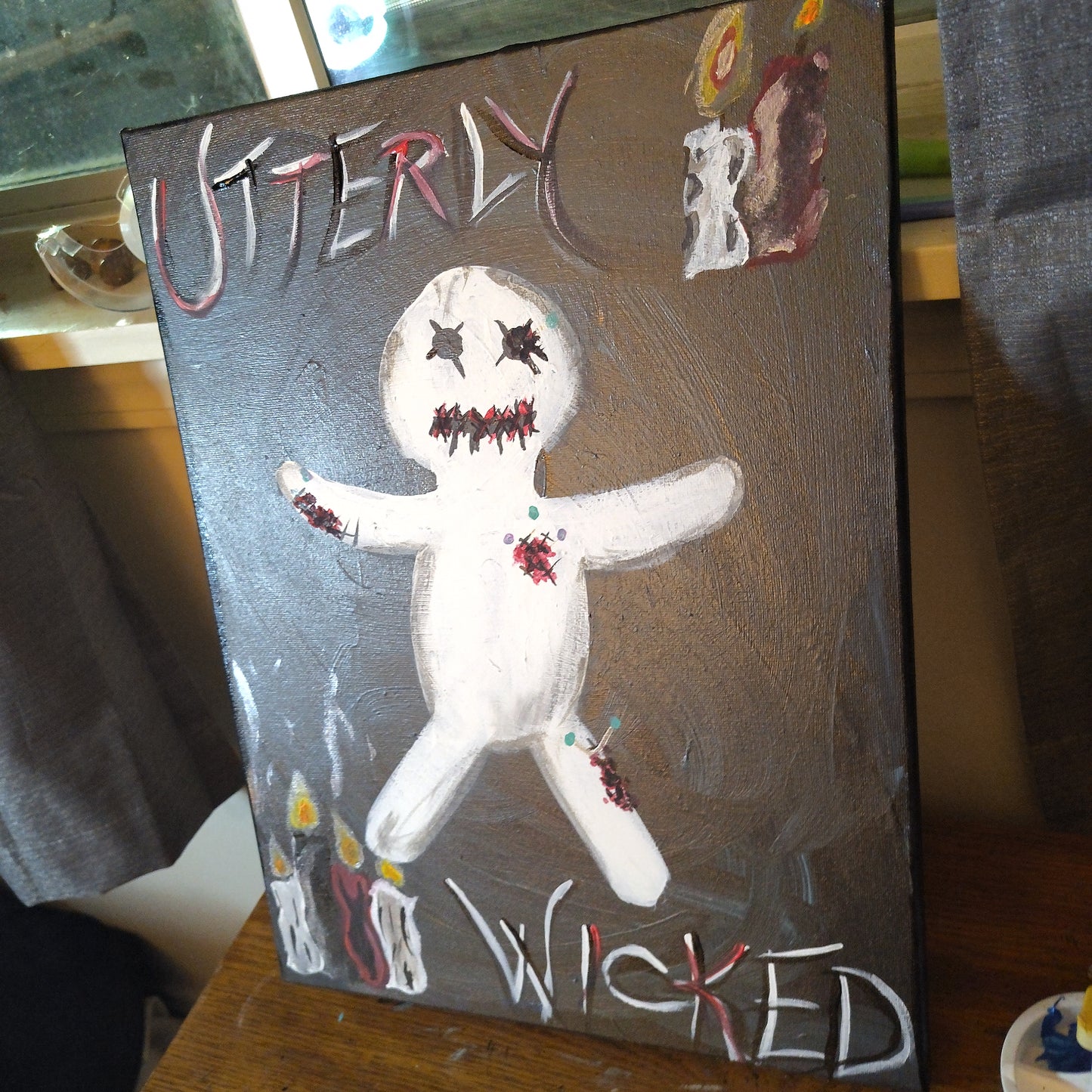 Handpainted voodoo doll