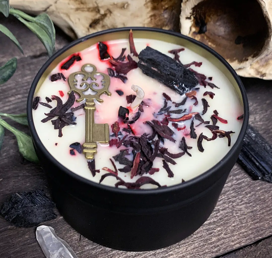 HANDMADE 14OZ CRYSTAL CANDLE