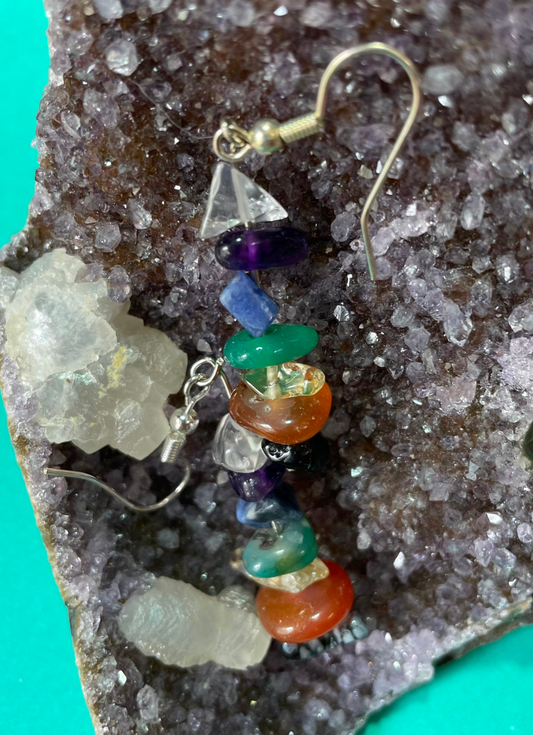 Handmade chakra earrings