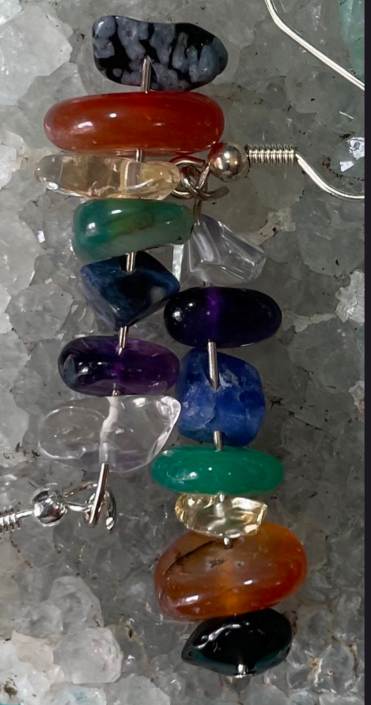 Handmade chakra earrings