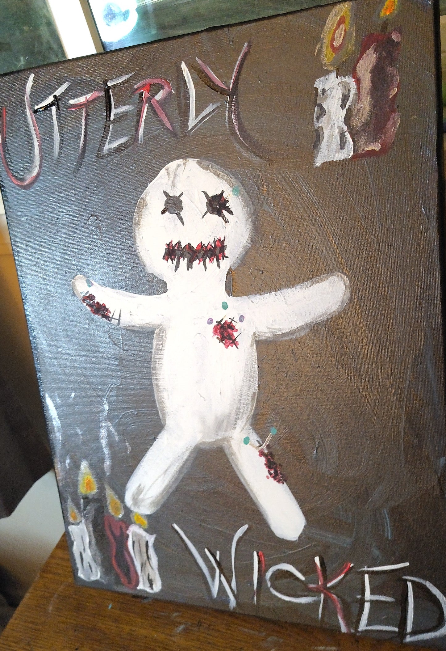 Handpainted voodoo doll